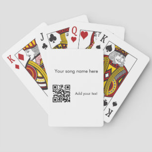 Add your song name here q r code add text name her playing cards