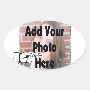 Add your special Photograph Picture Oval Sticker