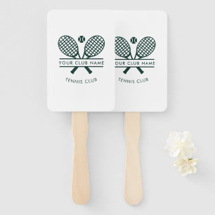 Add Your Sports Club Name Tennis Team Support Hand Fan