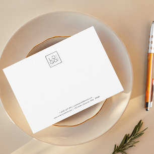 Add Your Square Business Logo Company Custom White Card