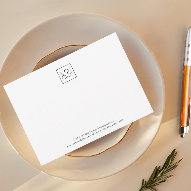 Add Your Square Business Logo Company Custom White Card (Creator Uploaded)