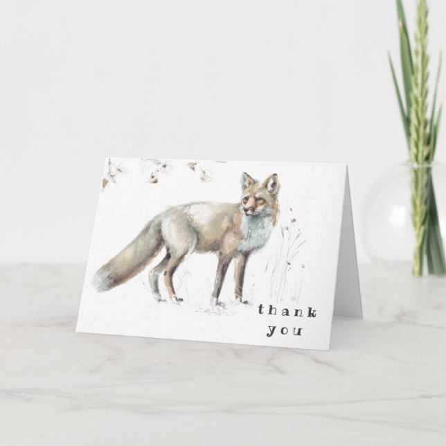 Add Your Text | A Woodland Walk XI Thank You Card (Front)