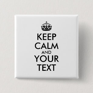 Add Your Text and Make Keep Calm Buttons Template