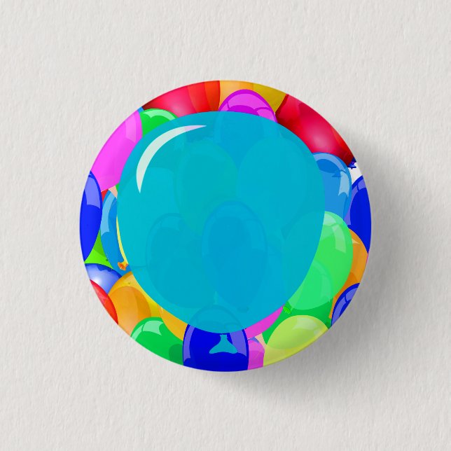 Add Your Text Balloons 3 Cm Round Badge (Front)