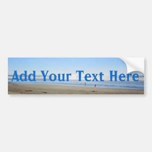 Add your text beach bumper sticker