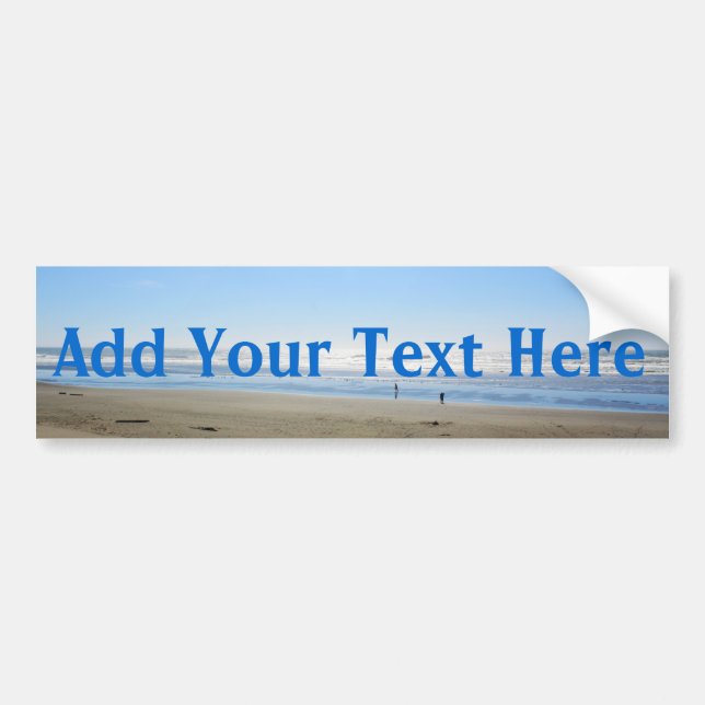 Add your text beach bumper sticker (Front)