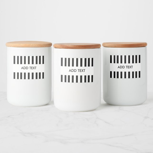 Add Your Text Black & White Referee Food Label (Bottles)