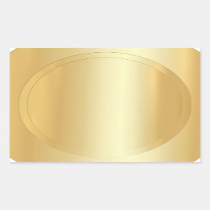Add Your Text Blank Template Faux Gold Modern Rectangular Sticker