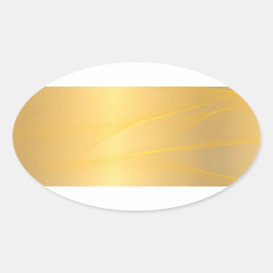 Add Your Text Blank Template Glamour Faux Gold Oval Sticker