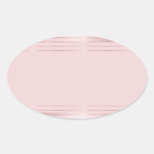 Add Your Text Blank Template Modern Rose Gold Oval Sticker