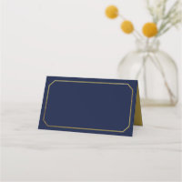 Add Your Text Blue with Faux Gold Classic Border