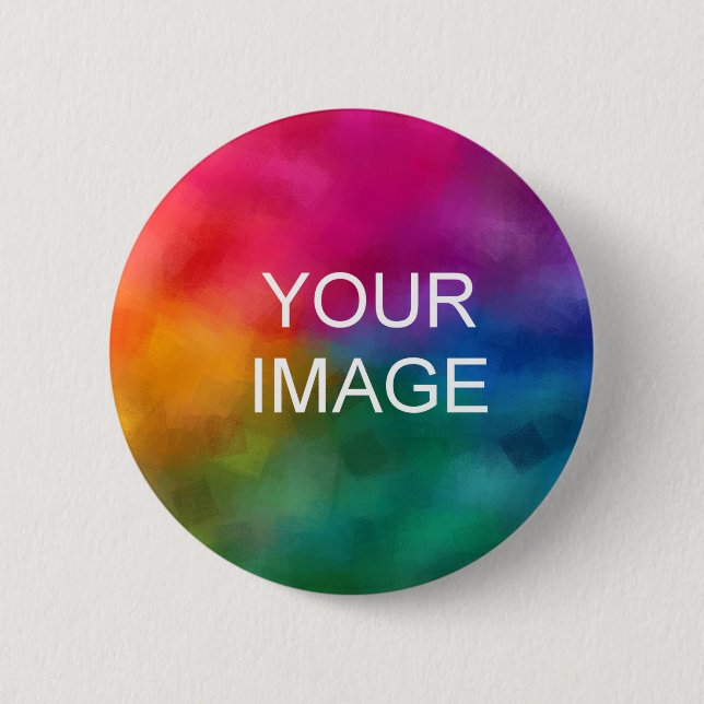 Add Your Text Business Logo Design Photo Template 6 Cm Round Badge (Front)