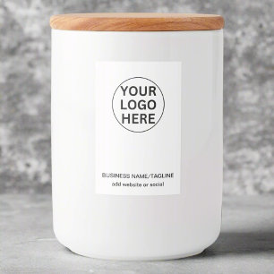 Add Your Text & Business Logo l Branded White  Food Label