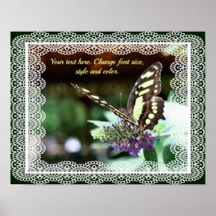 Add Your Text Butterfly Personalised  Poster