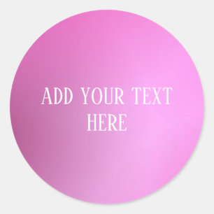 Add Your Text Classic Round Stickers