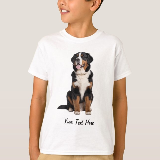 Add Your Text Custom Bernese Mountain Dog          T-Shirt (Front)