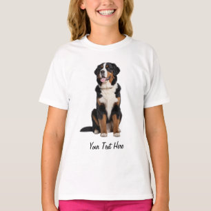 Add Your Text Custom Bernese Mountain Dog T-Shirt
