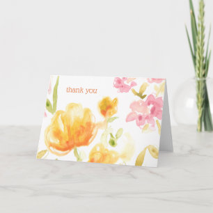 Add Your Text   Floral Song I Thank You Card