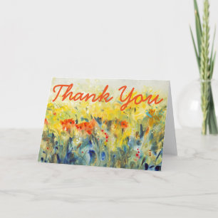 Add Your Text   Flowers Sway II Thank You Card