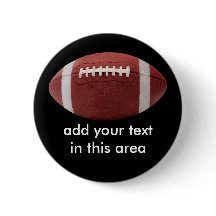 Add your text Football Button Pin