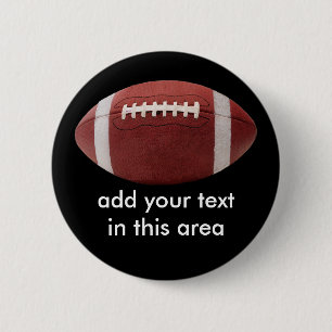 Add your text Football Button Pin