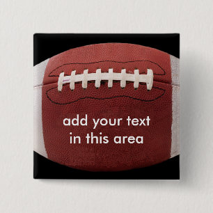 Add your text Football Button Pin