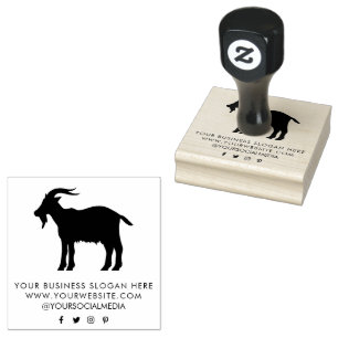 ADD YOUR TEXT GOAT PERSONALIZED RUBBER STAMP