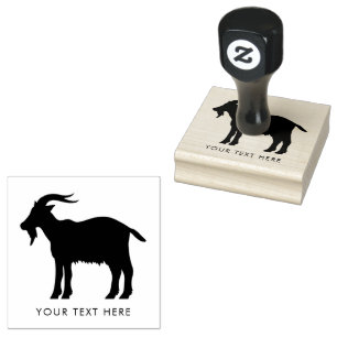 ADD YOUR TEXT GOAT  RUBBER STAMP
