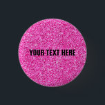 Add Your Text Here Pink Glitter Look Elegant 3 Cm Round Badge<br><div class="desc">Add Your Text Here Pink Glitter Look Elegant Custom Template Round Button.</div>