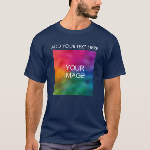 Add Your Text Image Logo Photo Template Men's T-Shirt