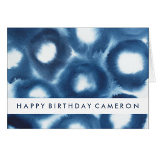 Add Your Text Indigio Watercolor Print Circles