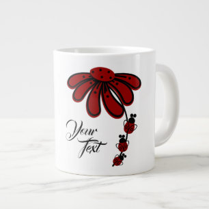Add Your Text Ladybug Gift Jumbo Mug