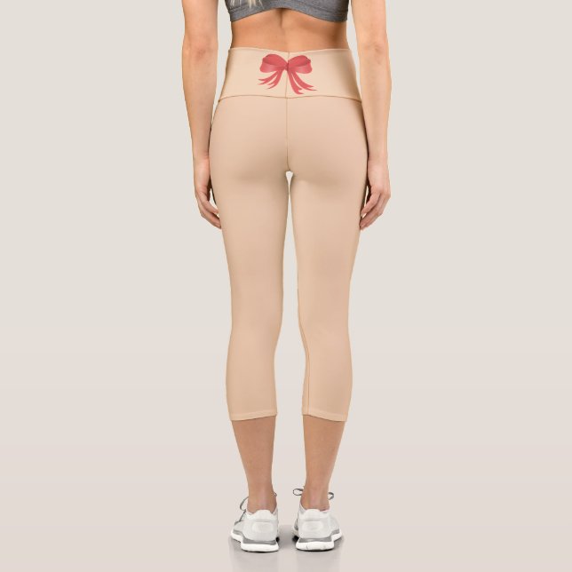 Add Your Text/Name/Colour - Red Ribbon Leggings (Back)