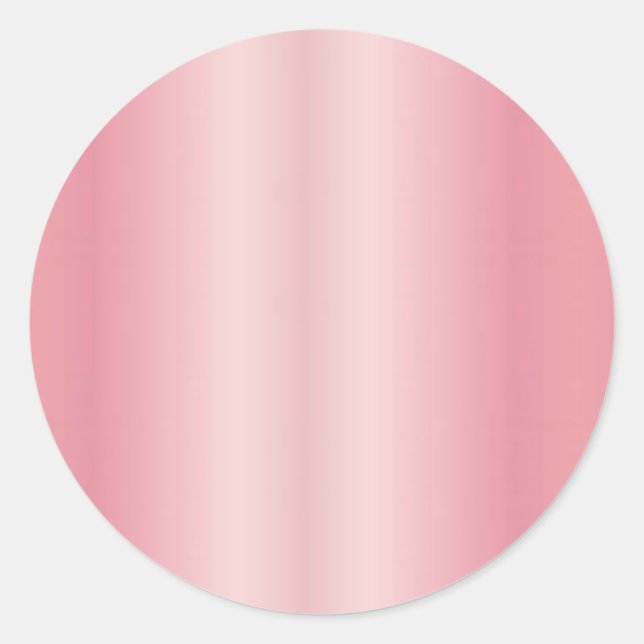 Add Your Text Name Monogram Cute Blank Rose Gold Classic Round Sticker (Front)