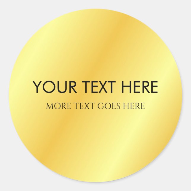 Add Your Text Name Monogram Initial Template Classic Round Sticker (Front)