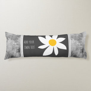 add your text ocean cute modern daisty art on grey body cushion
