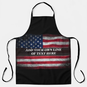 Add your text on American flag  Apron