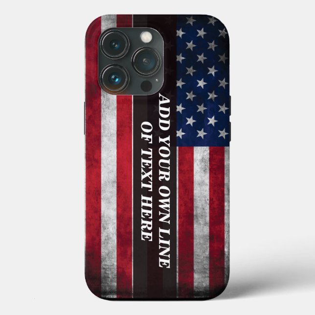 Add your text on American flag  Case-Mate iPhone Case (Back)