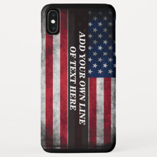Add your text on American flag  iPhone XS Max Case