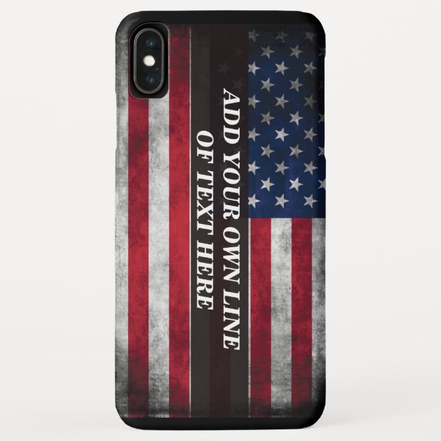 Add your text on American flag  Case-Mate iPhone Case (Back)