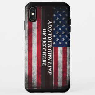 Add your text on American flag  iPhone XS Max Case