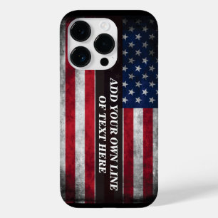 Add your text on American flag  Case-Mate iPhone 14 Pro Case