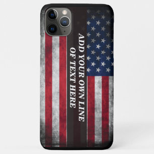 Add your text on American flag  iPhone 11 Pro Max Case
