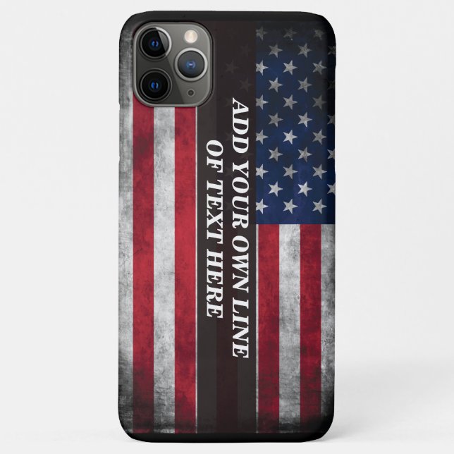 Add your text on American flag  Case-Mate iPhone Case (Back)
