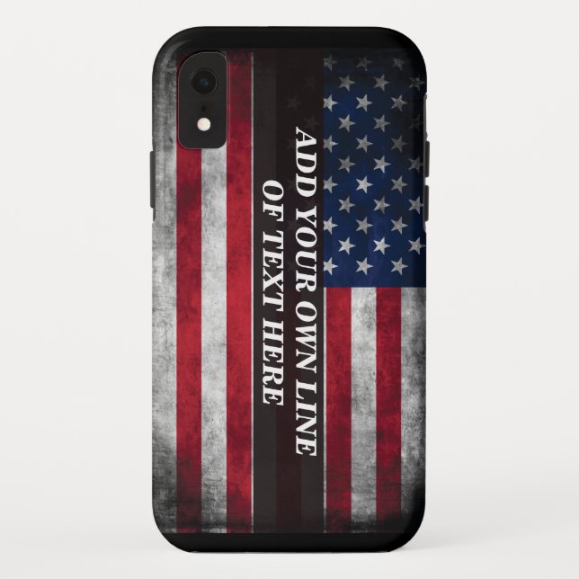 Add your text on American flag  Case-Mate iPhone Case (Back)