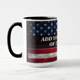 Add your text on American flag  Mug