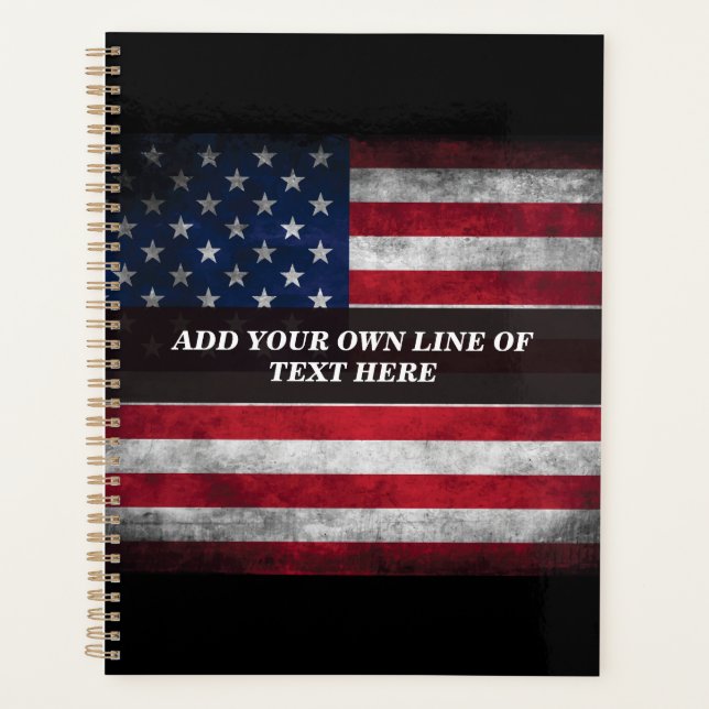 Add your text on American flag Planner (Front)