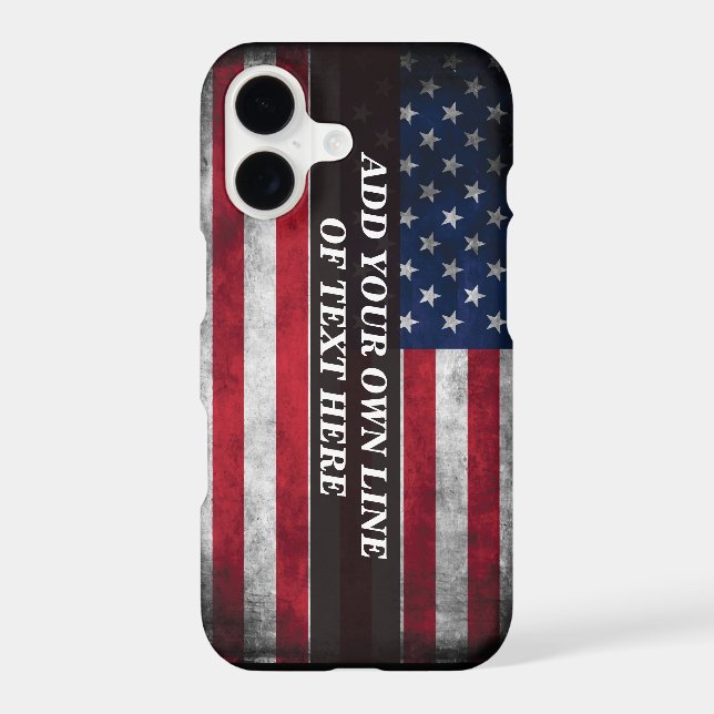 Add your text on American flag  Samsung Galaxy S21 Case (Back)