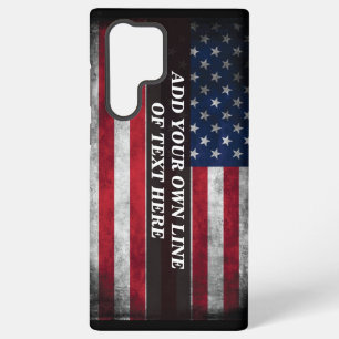 Add your text on American flag  Samsung Galaxy Case