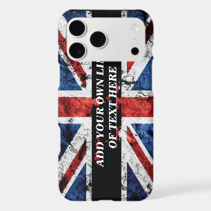 Add your text on English flag Throw Pillow
